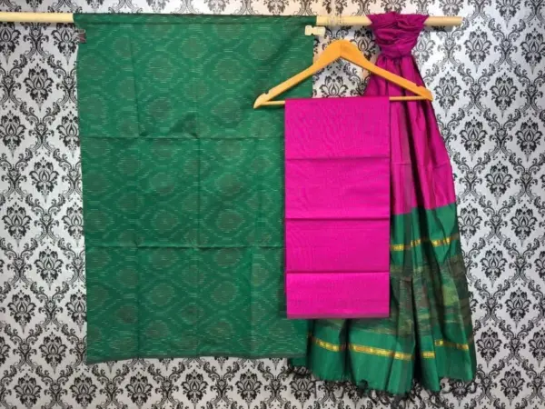 Pochampally Ikkat Silk Mix Unstitched Ethnic Dress Materials -CKSMDM00014