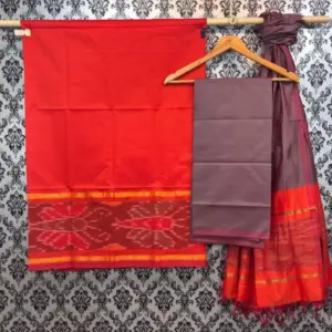 Pochampally Ikkat Silk Mix Unstitched Ethnic Dress Materials -CKSMDM0002