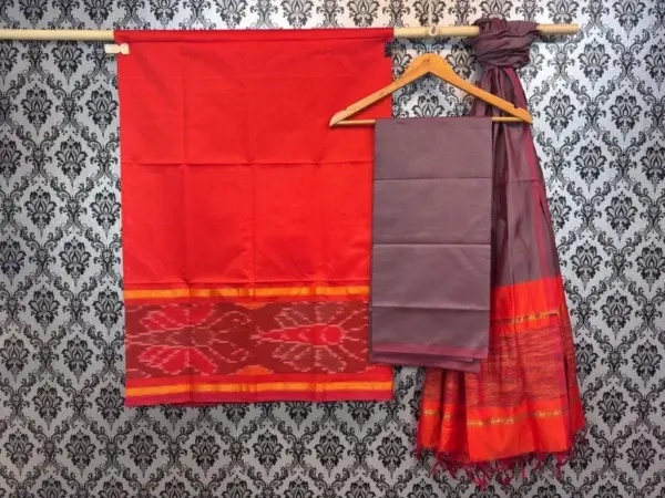 Pochampally Ikkat Silk Mix Unstitched Ethnic Dress Materials -CKSMDM0002