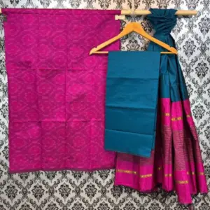 Pochampally Ikkat Silk Mix Unstitched Ethnic Dress Materials -CKSMDM00020