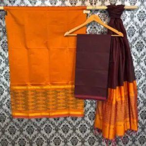 Pochampally Ikkat Silk Mix Unstitched Ethnic Dress Materials -CKSMDM00023