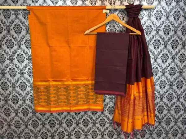 Pochampally Ikkat Silk Mix Unstitched Ethnic Dress Materials -CKSMDM00023