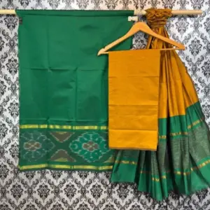 Pochampally Ikkat Silk Mix Unstitched Ethnic Dress Materials -CKSMDM00024