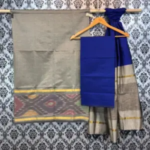 Pochampally Ikkat Silk Mix Unstitched Ethnic Dress Materials -CKSMDM00025