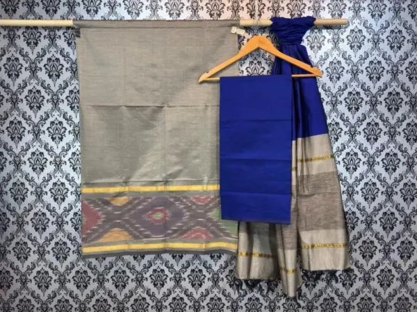 Pochampally Ikkat Silk Mix Unstitched Ethnic Dress Materials -CKSMDM00025