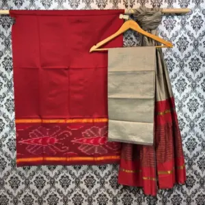 Pochampally Ikkat Silk Mix Unstitched Ethnic Dress Materials -CKSMDM00026