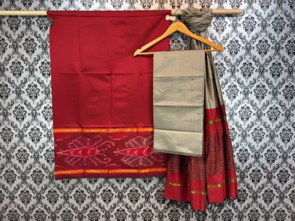 Pochampally Ikkat Silk Mix Unstitched Ethnic Dress Materials -CKSMDM00026