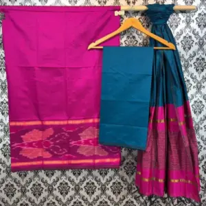 Pochampally Ikkat Silk Mix Unstitched Ethnic Dress Materials -CKSMDM00027