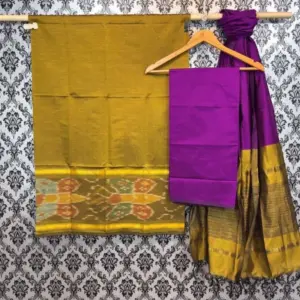 Pochampally Ikkat Silk Mix Unstitched Ethnic Dress Materials -CKSMDM00029