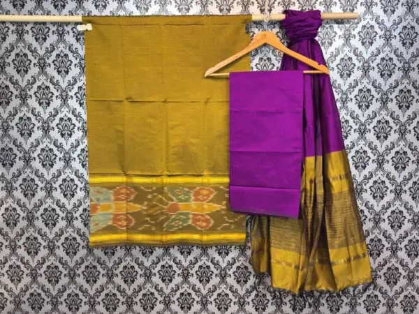 Pochampally Ikkat Silk Mix Unstitched Ethnic Dress Materials -CKSMDM00029