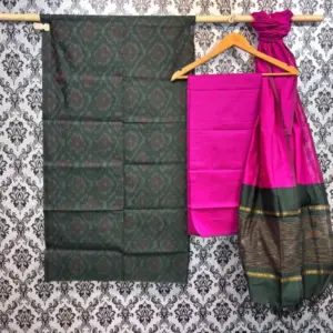 Pochampally Ikkat Silk Mix Unstitched Ethnic Dress Materials -CKSMDM0003