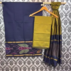 Pochampally Ikkat Silk Mix Unstitched Ethnic Dress Materials -CKSMDM00030