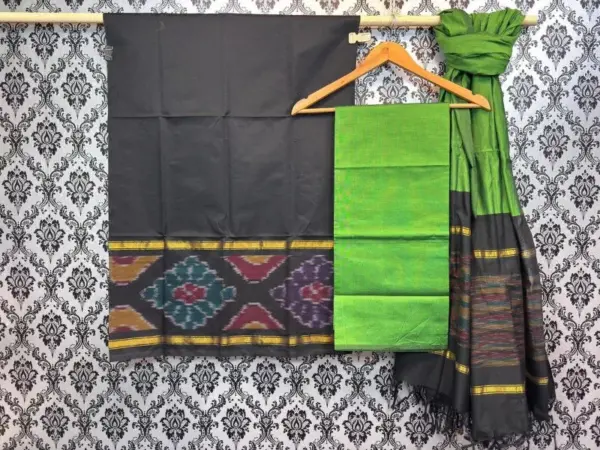Pochampally Ikkat Silk Mix Unstitched Ethnic Dress Materials -CKSMDM00034