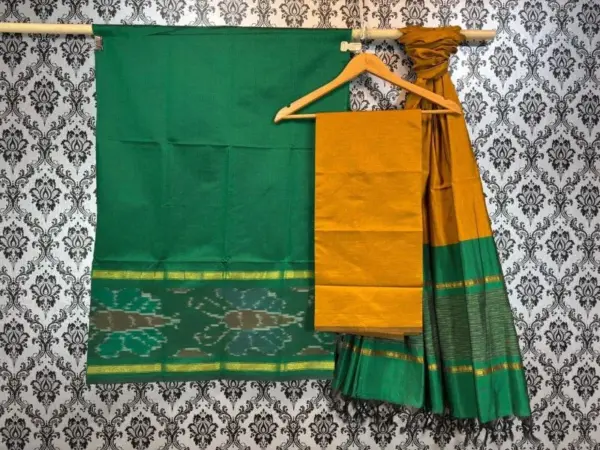 Pochampally Ikkat Silk Mix Unstitched Ethnic Dress Materials -CKSMDM00036