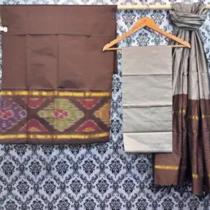 Pochampally Ikkat Silk Mix Unstitched Ethnic Dress Materials -CKSMDM00036