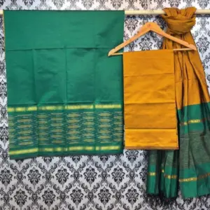 Pochampally Ikkat Silk Mix Unstitched Ethnic Dress Materials -CKSMDM00037