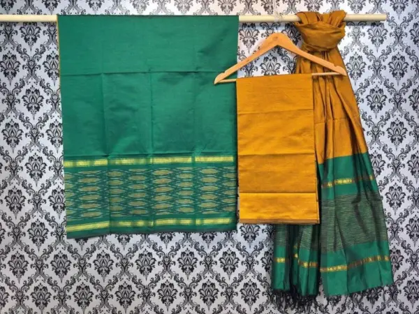 Pochampally Ikkat Silk Mix Unstitched Ethnic Dress Materials -CKSMDM00037