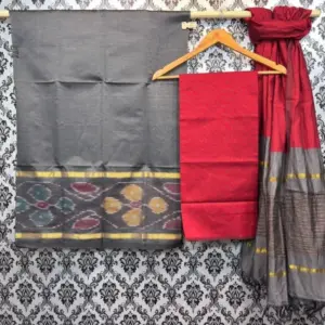 Pochampally Ikkat Silk Mix Unstitched Ethnic Dress Materials -CKSMDM00037