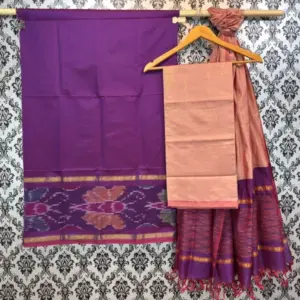 Pochampally Ikkat Silk Mix Unstitched Ethnic Dress Materials -CKSMDM00038