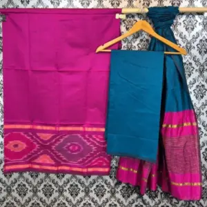 Pochampally Ikkat Silk Mix Unstitched Ethnic Dress Materials -CKSMDM00041