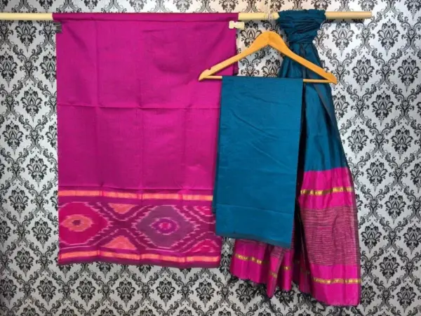 Pochampally Ikkat Silk Mix Unstitched Ethnic Dress Materials -CKSMDM00041