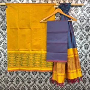 Pochampally Ikkat Silk Mix Unstitched Ethnic Dress Materials -CKSMDM00043