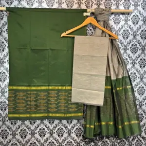 Pochampally Ikkat Silk Mix Unstitched Ethnic Dress Materials -CKSMDM00044
