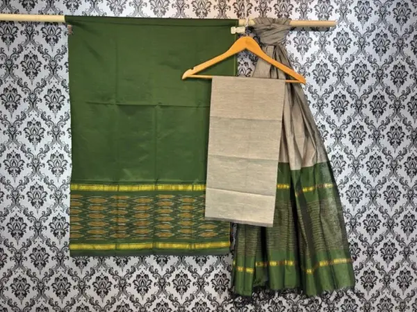 Pochampally Ikkat Silk Mix Unstitched Ethnic Dress Materials -CKSMDM00044