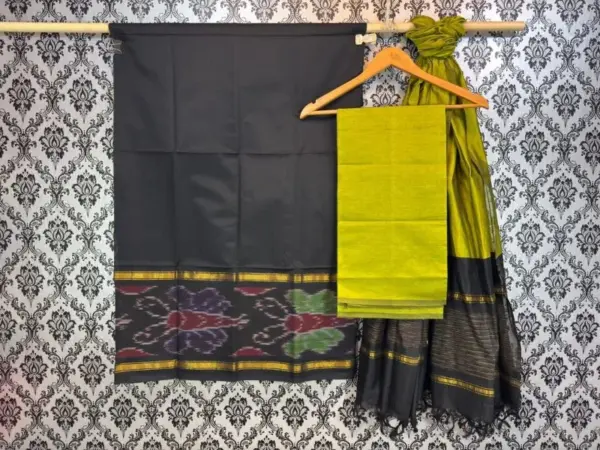 Pochampally Ikkat Silk Mix Unstitched Ethnic Dress Materials -CKSMDM00045
