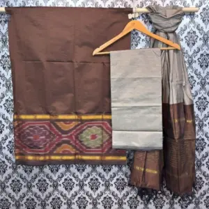 Pochampally Ikkat Silk Mix Unstitched Ethnic Dress Materials -CKSMDM00046
