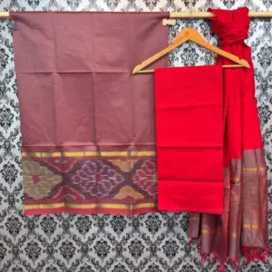 Pochampally Ikkat Silk Mix Unstitched Ethnic Dress Materials -CKSMDM00046