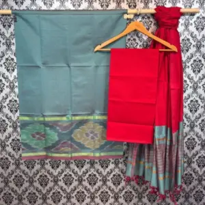 Pochampally Ikkat Silk Mix Unstitched Ethnic Dress Materials -CKSMDM00047