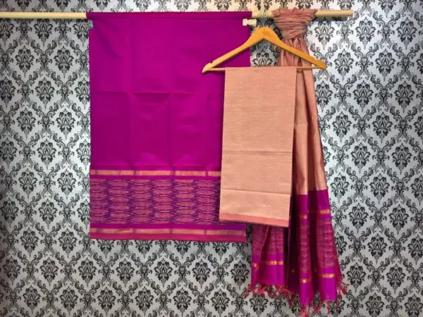 Pochampally Ikkat Silk Mix Unstitched Ethnic Dress Materials -CKSMDM00048