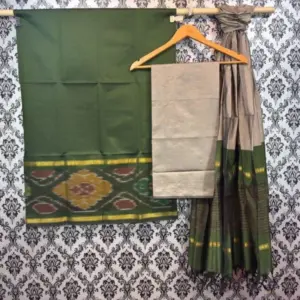 Pochampally Ikkat Silk Mix Unstitched Ethnic Dress Materials -CKSMDM00049