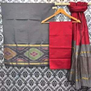 Pochampally Ikkat Silk Mix Unstitched Ethnic Dress Materials -CKSMDM00049