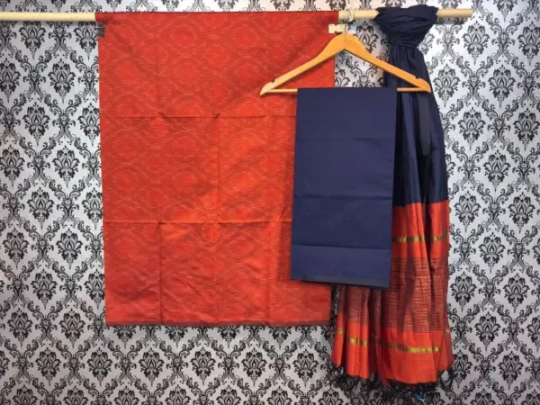 Pochampally Ikkat Silk Mix Unstitched Ethnic Dress Materials -CKSMDM0005