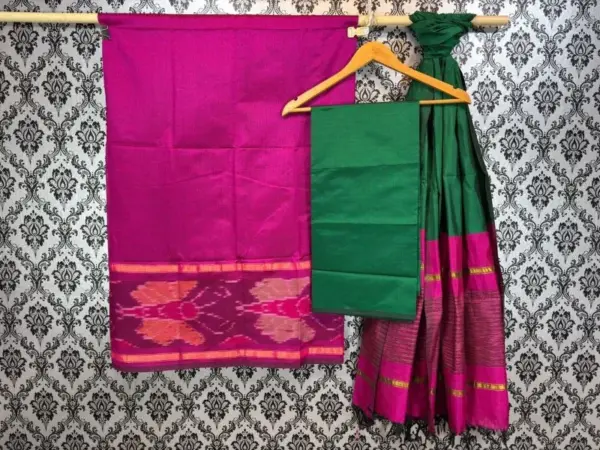Pochampally Ikkat Silk Mix Unstitched Ethnic Dress Materials -CKSMDM00050
