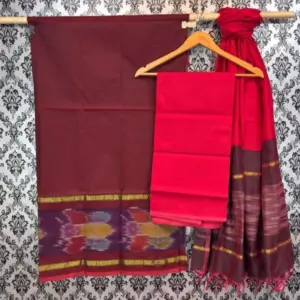 Pochampally Ikkat Silk Mix Unstitched Ethnic Dress Materials -CKSMDM00050