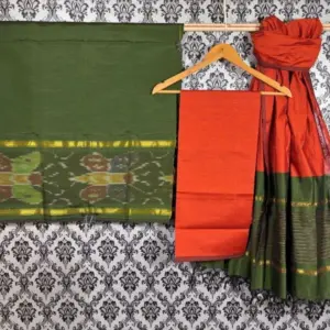 Pochampally Ikkat Silk Mix Unstitched Ethnic Dress Materials -CKSMDM00051