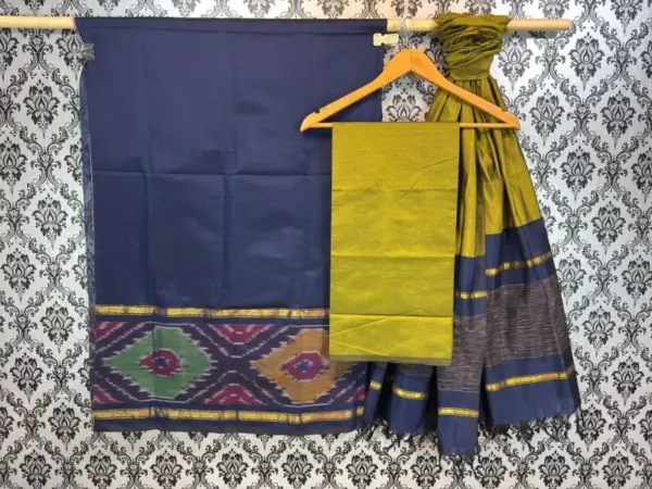 Pochampally Ikkat Silk Mix Unstitched Ethnic Dress Materials -CKSMDM00052