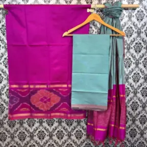 Pochampally Ikkat Silk Mix Unstitched Ethnic Dress Materials -CKSMDM00052