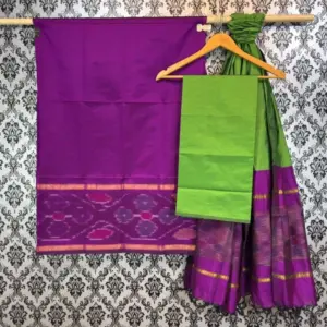 Pochampally Ikkat Silk Mix Unstitched Ethnic Dress Materials -CKSMDM00053