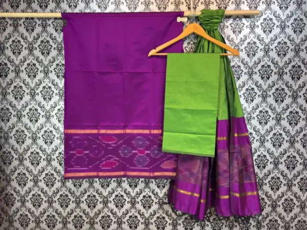 Pochampally Ikkat Silk Mix Unstitched Ethnic Dress Materials -CKSMDM00053