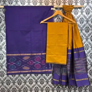 Pochampally Ikkat Silk Mix Unstitched Ethnic Dress Materials -CKSMDM00054