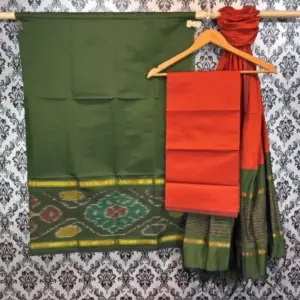 Pochampally Ikkat Silk Mix Unstitched Ethnic Dress Materials -CKSMDM00054