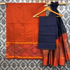 Pochampally Ikkat Silk Mix Unstitched Ethnic Dress Materials -CKSMDM00055