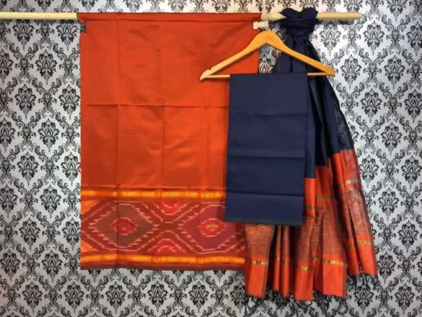 Pochampally Ikkat Silk Mix Unstitched Ethnic Dress Materials -CKSMDM00055