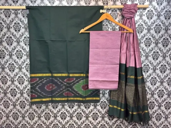 Pochampally Ikkat Silk Mix Unstitched Ethnic Dress Materials -CKSMDM00058