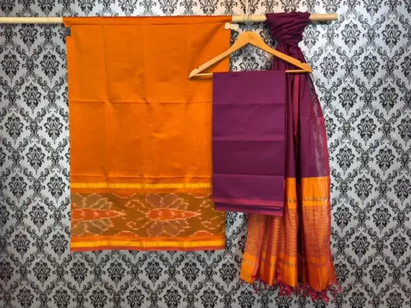 Pochampally Ikkat Silk Mix Unstitched Ethnic Dress Materials -CKSMDM00059