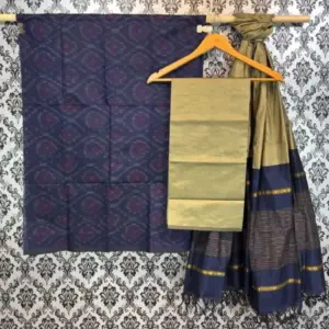 Pochampally Ikkat Silk Mix Unstitched Ethnic Dress Materials -CKSMDM0006
